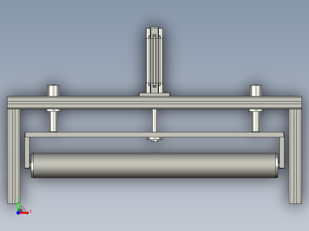 膜双面胶滚压单元组件前视图
