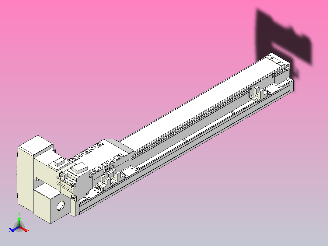 机器人皮带驱动直线轴TPA-GCB-50-P42-L300-LU-M10-N3主视图