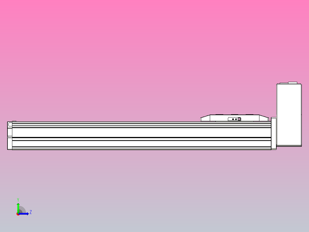 机器人皮带驱动直线轴TPA-GCB-50-P42-L300-LU-M10-N3左视图
