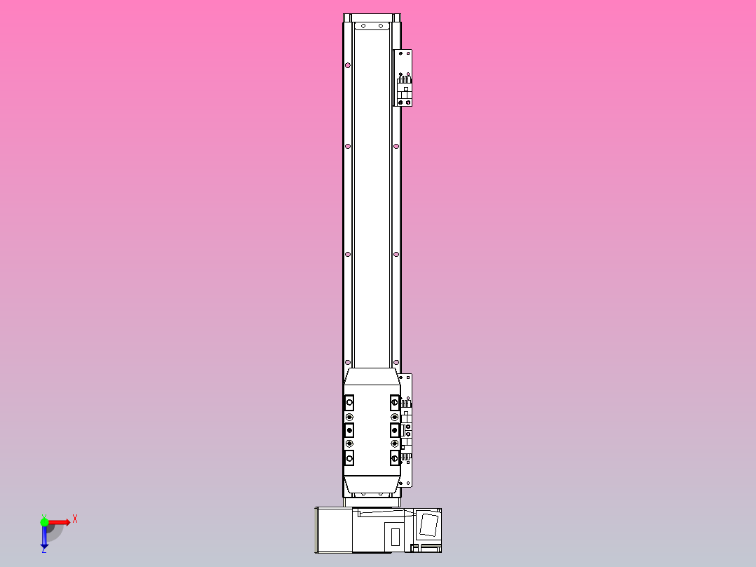 机器人皮带驱动直线轴TPA-GCB-50-P42-L300-LU-M10-N3俯视图
