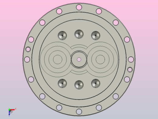RV减速器常规产品外形图ZD-190BX-   -RVE-B-B-24X34L115-3001俯视缩略图
