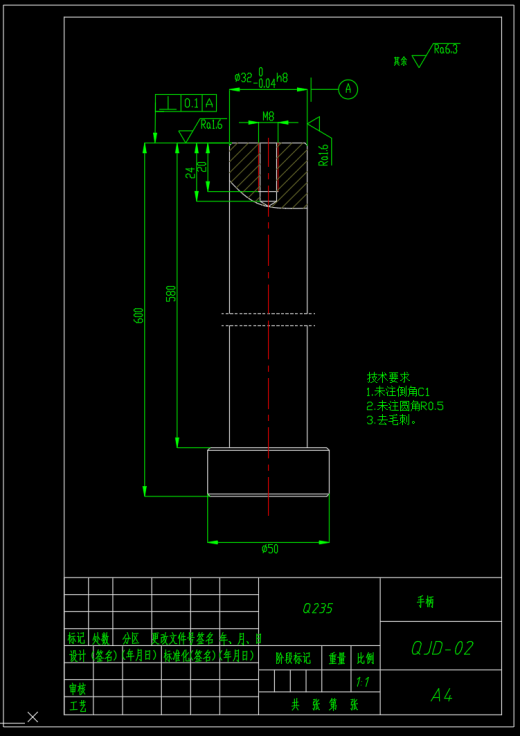螺旋千斤顶设计F=30KN(CAD+说明书)缩略图