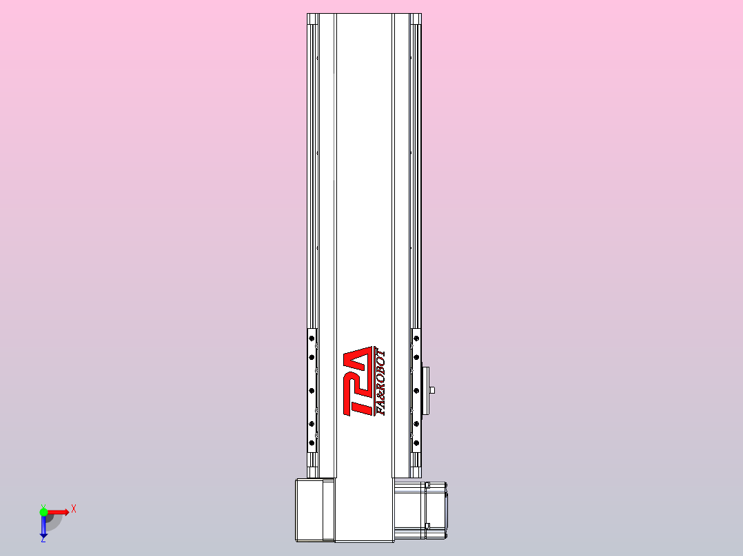 皮带直线轴半封闭可选导轨TPA-HNB-120D-110-L250-LP-Y-P40-N3俯视图