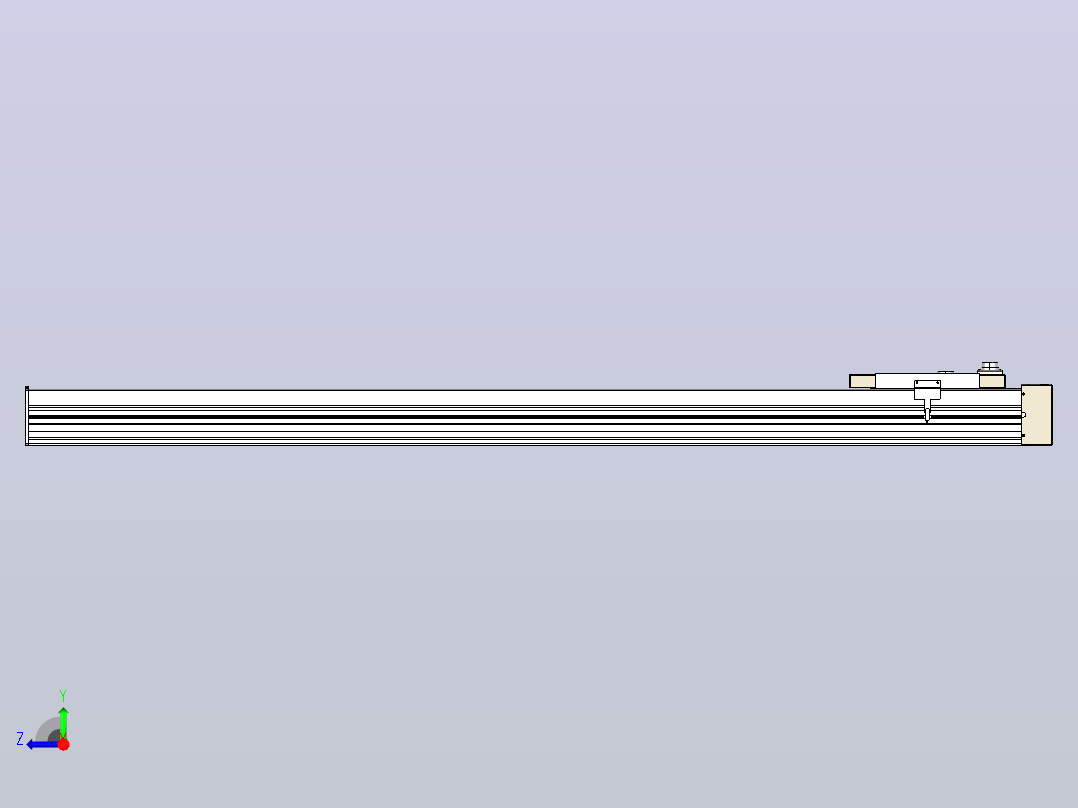 滚珠丝杠直线轴带导轨全封闭TPA-HCR-220D-3210C-L1550-MR-Y-P1K-N3右视图