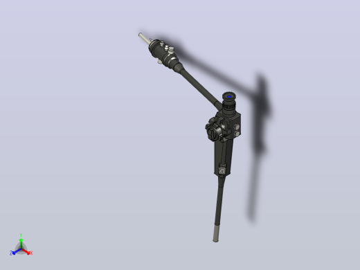 奥林巴斯内窥镜图纸3D模型正等轴测缩略图