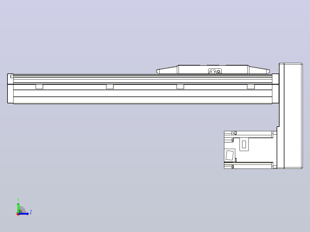 滚珠丝杠直线轴内置导轨TPA-GCR-150-2010C-L300-MP-M75-N3左视图