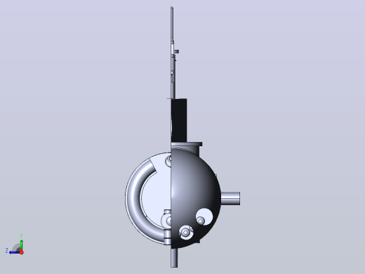 潜艇内部演示结构3D图纸 Solidworks设计右视缩略图