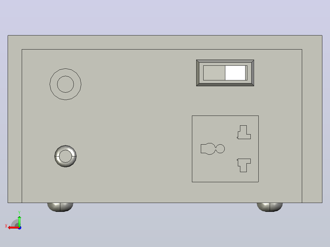 TM-2自动交流稳压器三维模型202101后视图