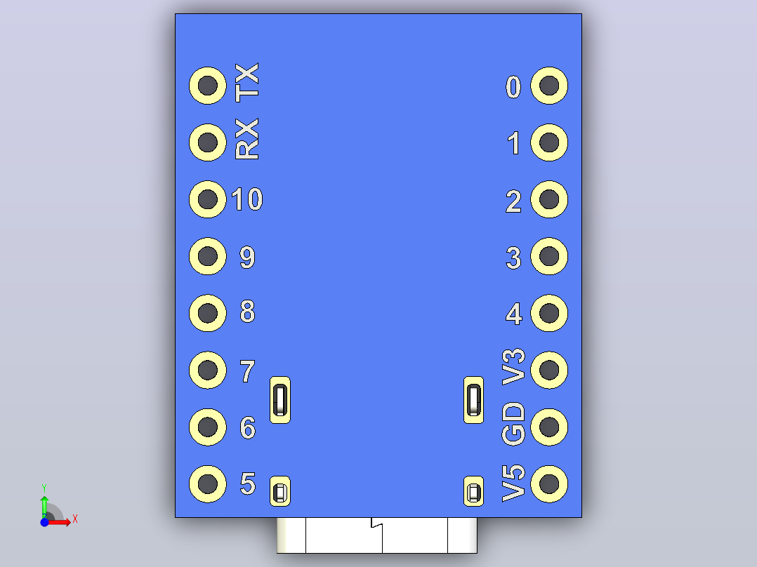 ESP32C3超级迷你开发板前视图