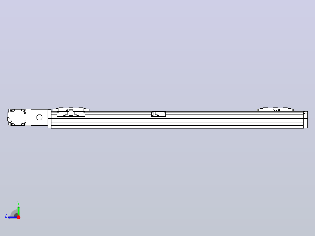 皮带直线轴双滑块型TPA-GCBS-80-P60-L300-QL-M20-N3右视图