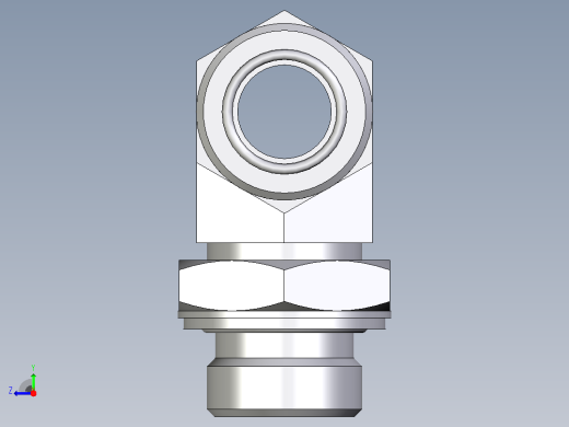 Lok外螺纹螺柱跑步三通12S4OMLOS右视缩略图
