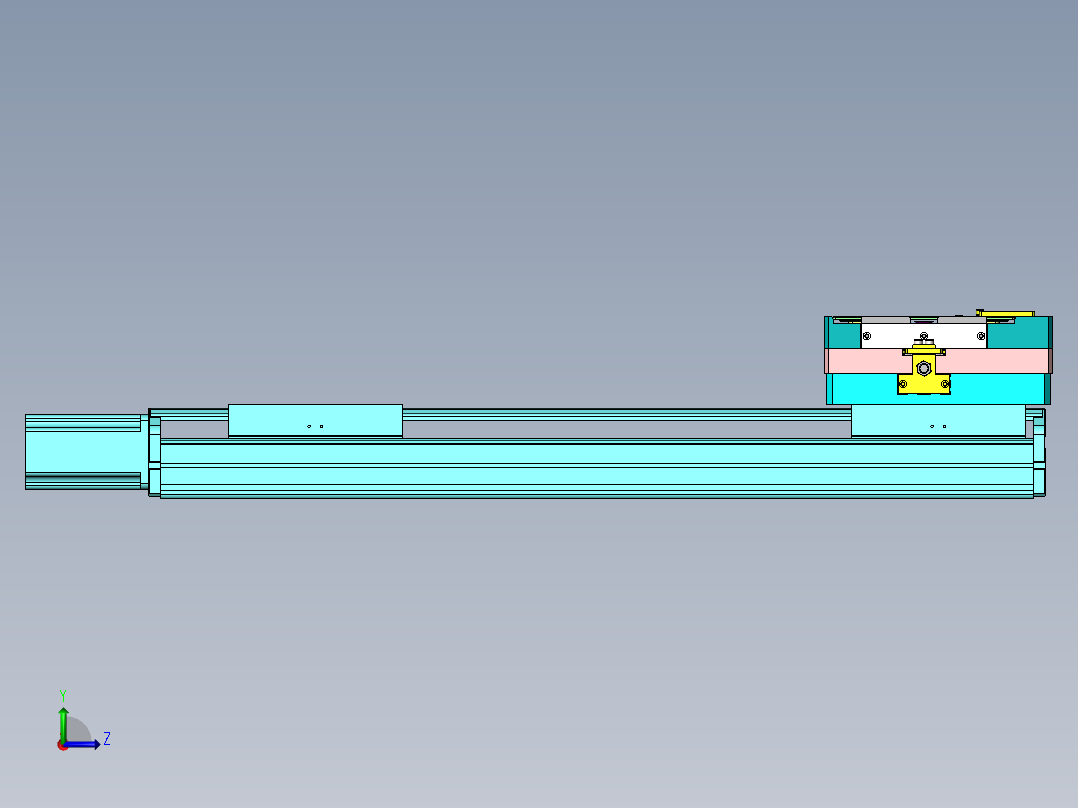 多工位自动张开夹紧治具左视图