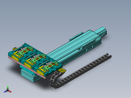 多工位自动张开夹紧治具正等轴测缩略图