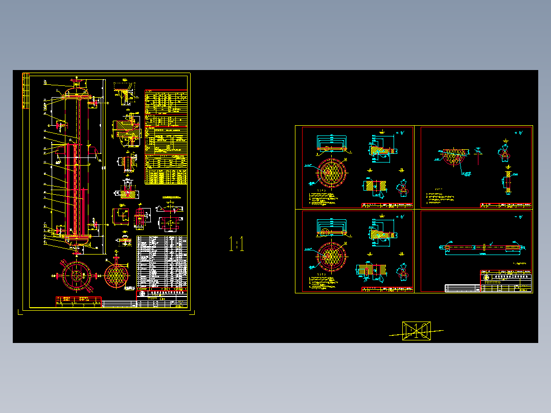 列管式换热器图纸cad图CAD设计图