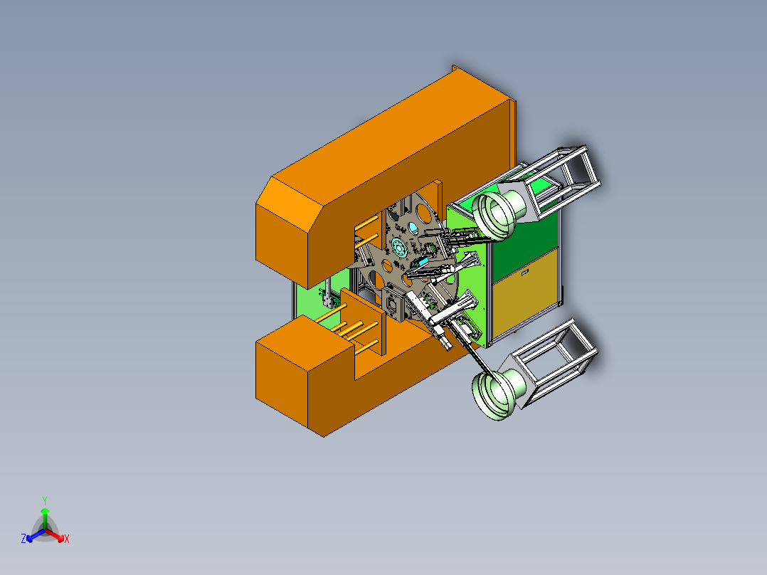 铆合机正等轴测图