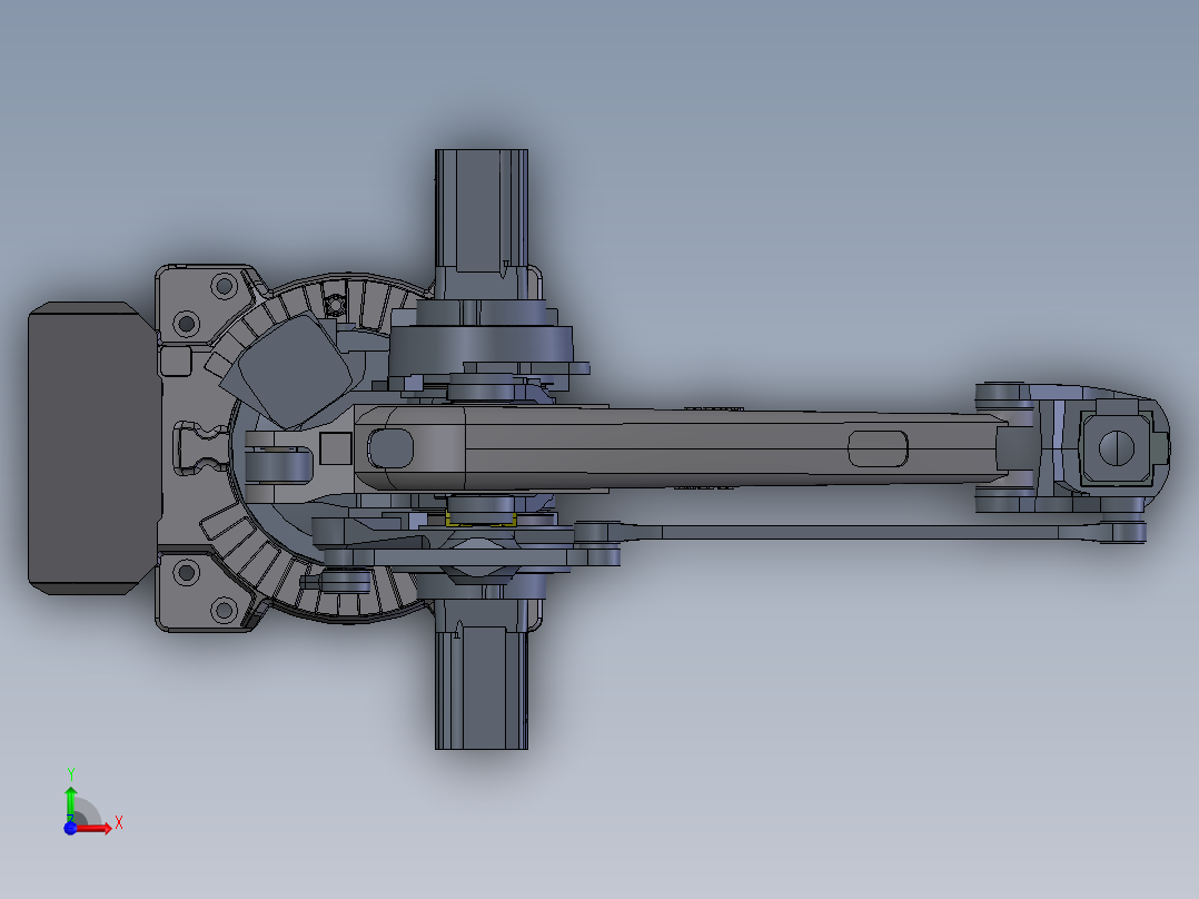 ABB IRB 460高速码垛机器人3D图纸前视图
