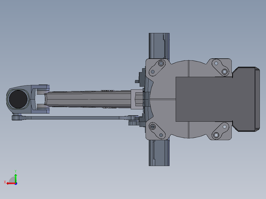 ABB IRB 460高速码垛机器人3D图纸后视图