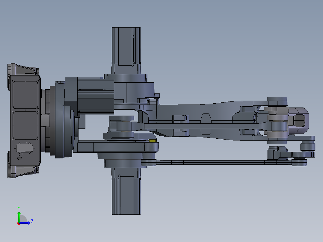 ABB IRB 460高速码垛机器人3D图纸左视图
