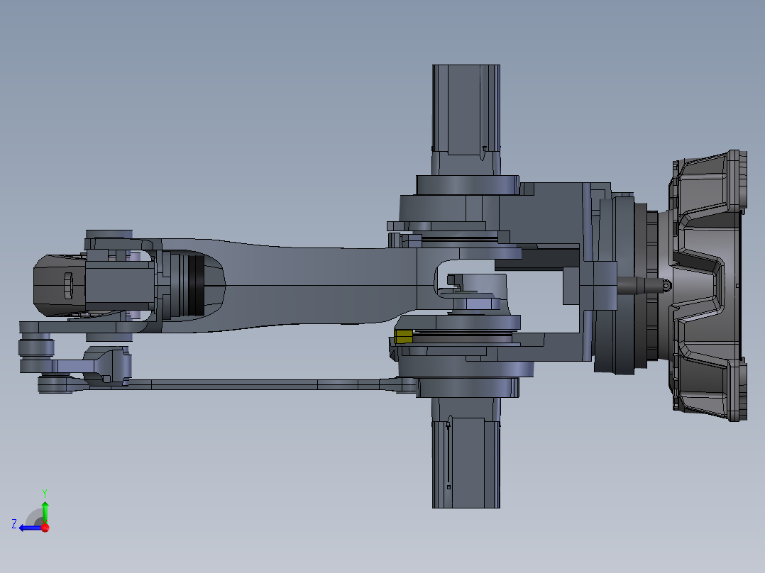ABB IRB 460高速码垛机器人3D图纸右视图