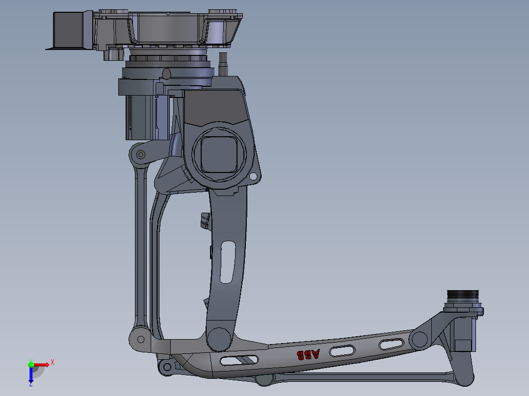 ABB IRB 460高速码垛机器人3D图纸俯视图