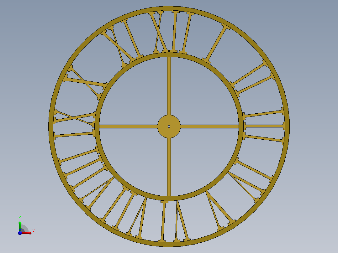 solidworks 复古时钟前视图