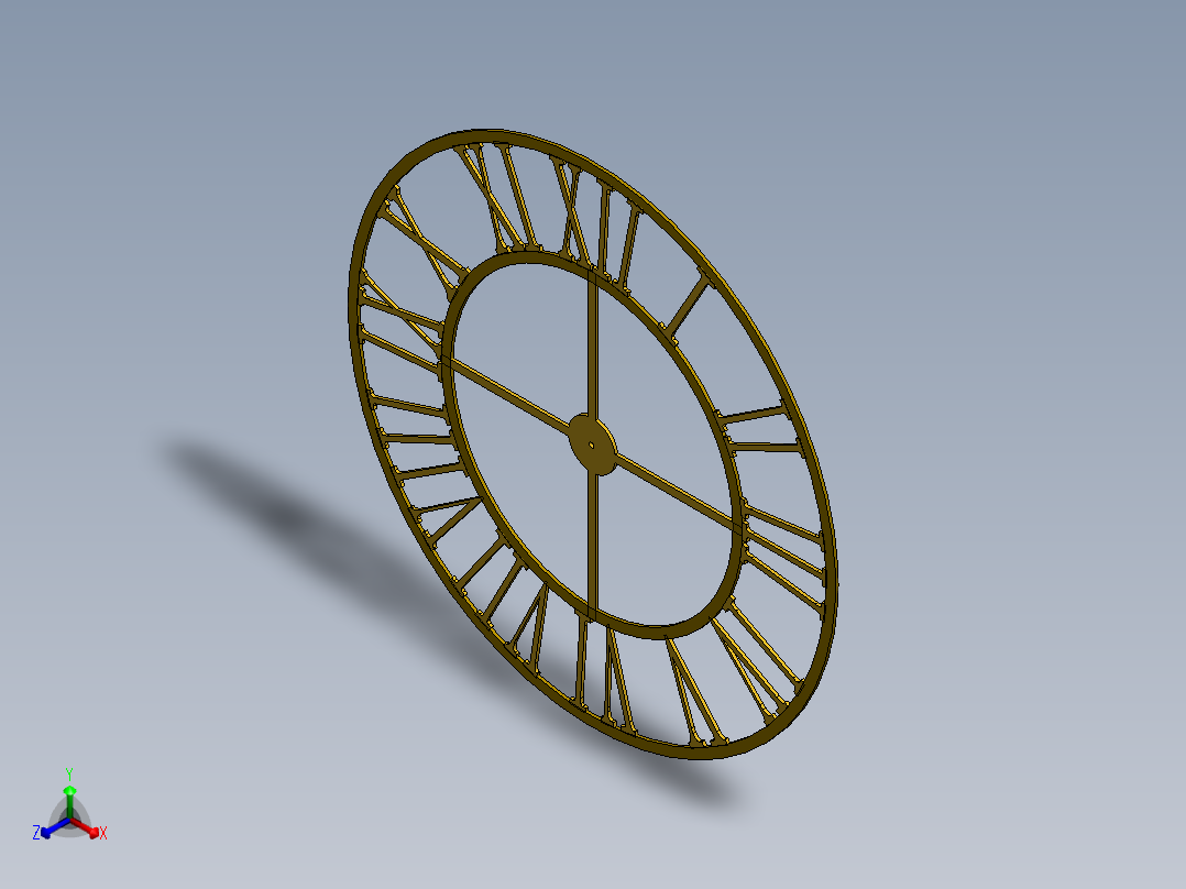 solidworks 复古时钟正等轴测图