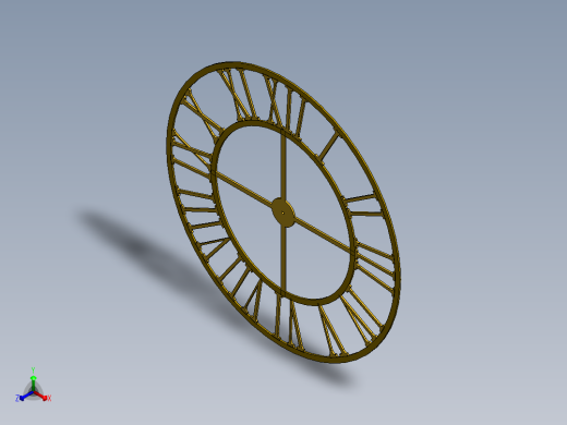 solidworks 复古时钟正等轴测缩略图
