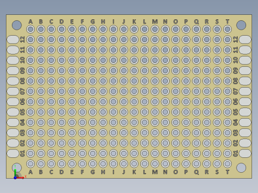 电容器 二极管 电阻器-40mm x 60mm Proto PCB Tan