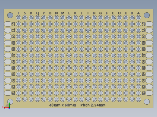 电容器 二极管 电阻器-40mm x 60mm Proto PCB Tan后视缩略图