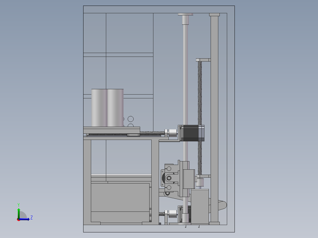 智能鞋柜左视图