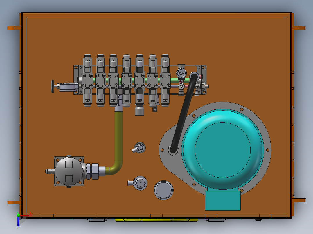 斗提液压站俯视图