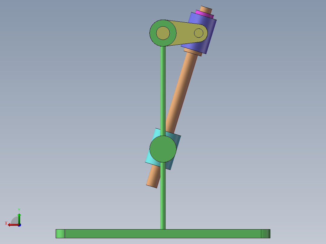 四连杆机构后视图
