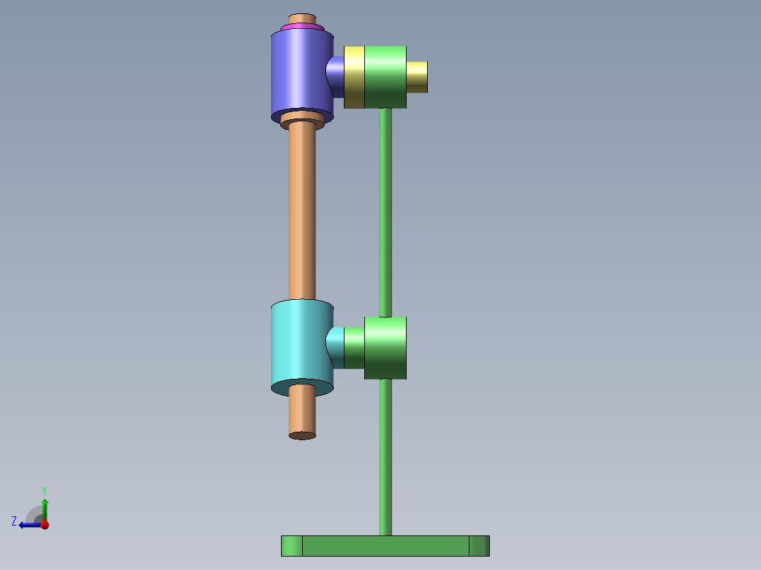 四连杆机构右视图