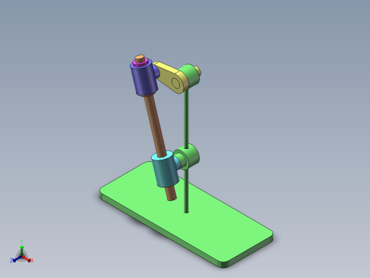四连杆机构正等轴测缩略图