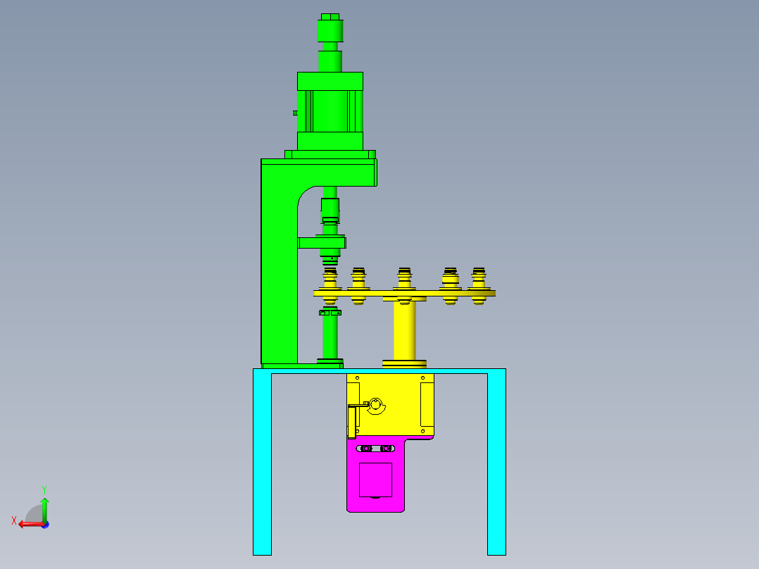 转盘式铆压机构_铆接机构==1567780==40后视图