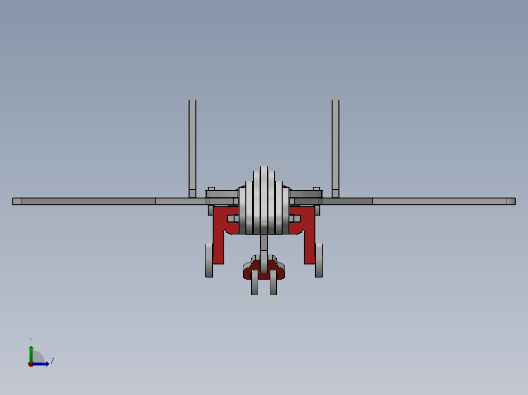 激光下料拼图战机AutoCAD, Parasolid, SOLIDWORKS 2016, STEP _ IGES左视图