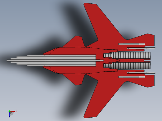 激光下料拼图战机AutoCAD, Parasolid, SOLIDWORKS 2016, STEP _ IGES俯视缩略图