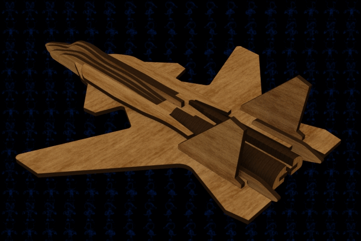 激光下料拼图战机AutoCAD, Parasolid, SOLIDWORKS 2016, STEP _ IGES