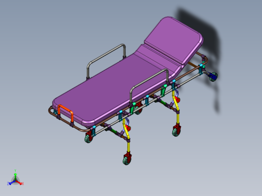 自动上车担架伤员救护担架车