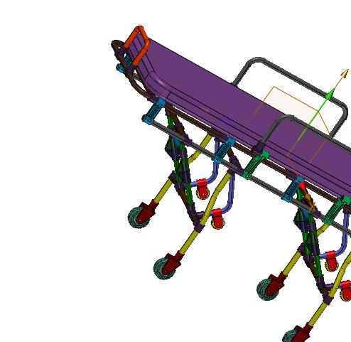 自动上车担架伤员救护担架车