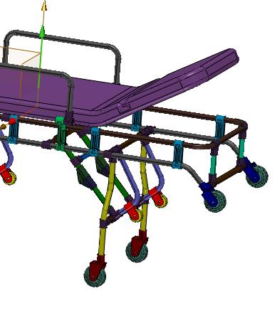 自动上车担架伤员救护担架车
