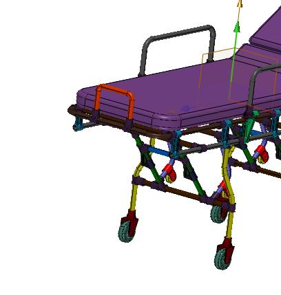 自动上车担架伤员救护担架车