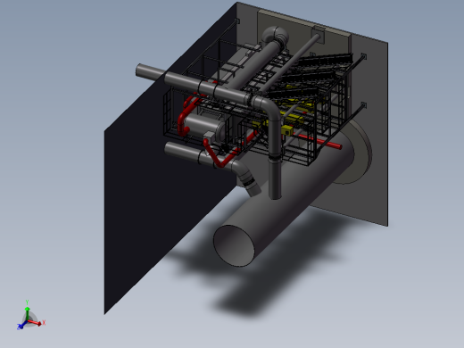 大型锅炉钢结构 自动化设备3D图纸3D模型
