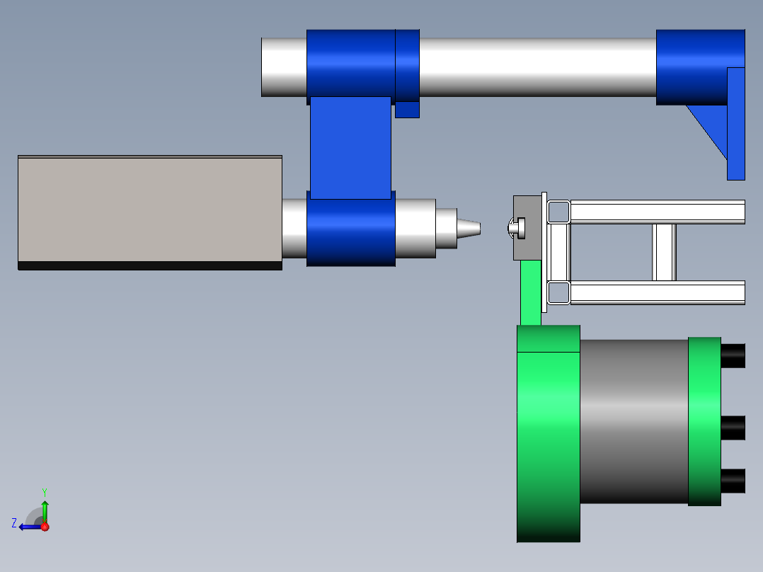 伺服攻丝机SW三维图右视图