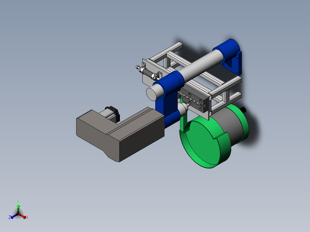 伺服攻丝机SW三维图正等轴测图