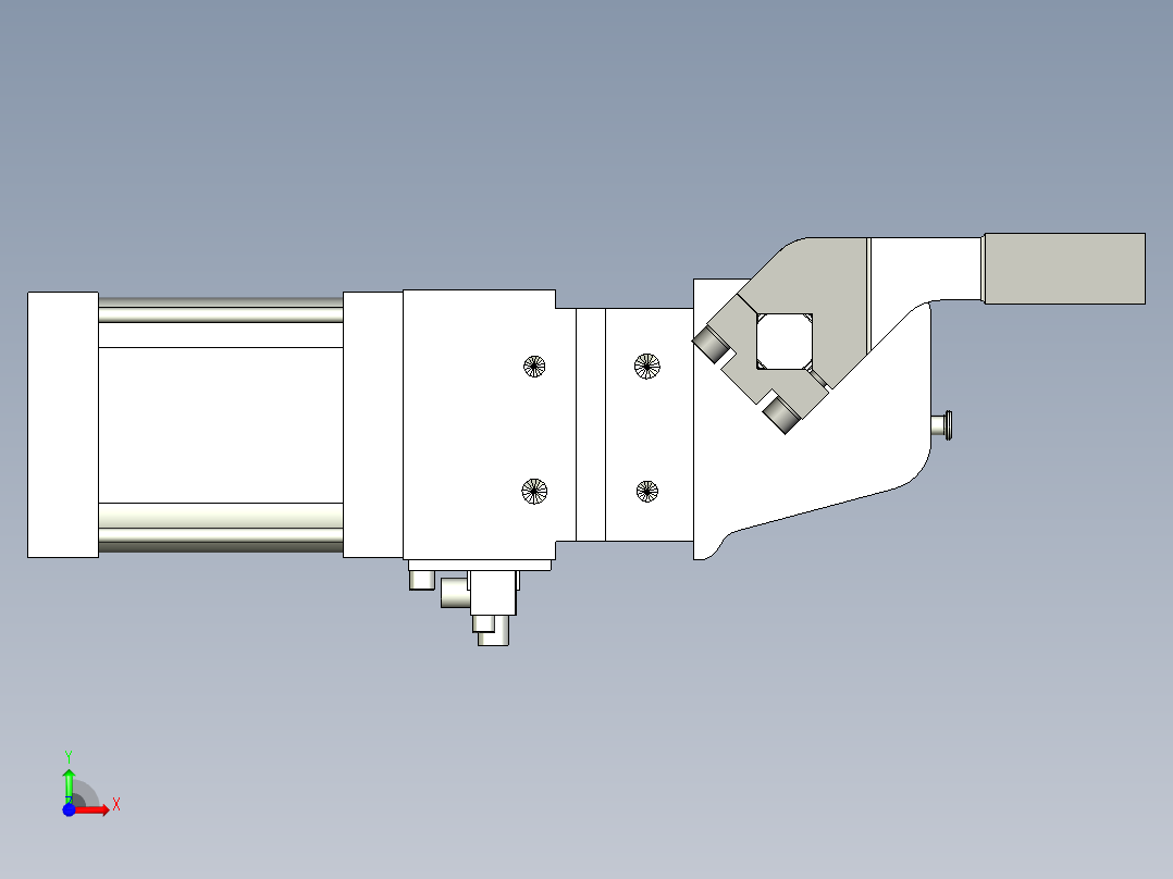 德克斯TUNKERS气缸数模V2 63.1 A12 T12 45~105_GRAD前视图