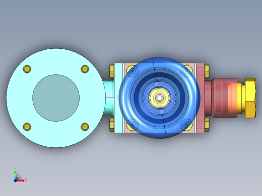 真空阀三维图前视缩略图