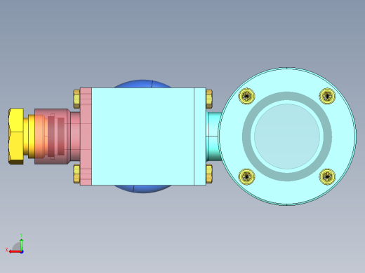 真空阀三维图后视缩略图