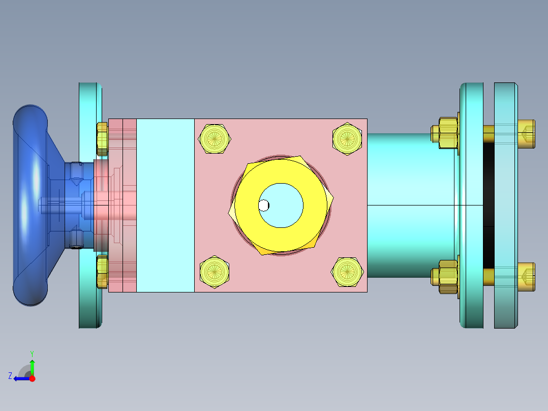 真空阀三维图右视图