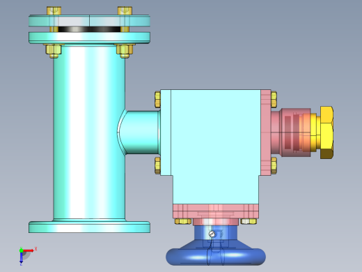 真空阀三维图俯视缩略图